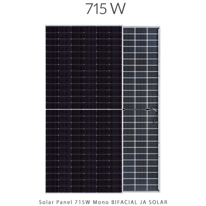 پنل خورشیدی 715 وات مونو کریستال مدل بایفشیال N-Type برند JA SOLAR