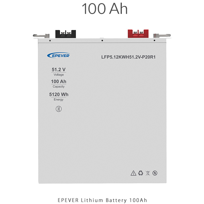 باتری لیتیوم 5 کیلووات ساعت برند EPEVER مدل LFP5.12KWH51.2V-P20R4