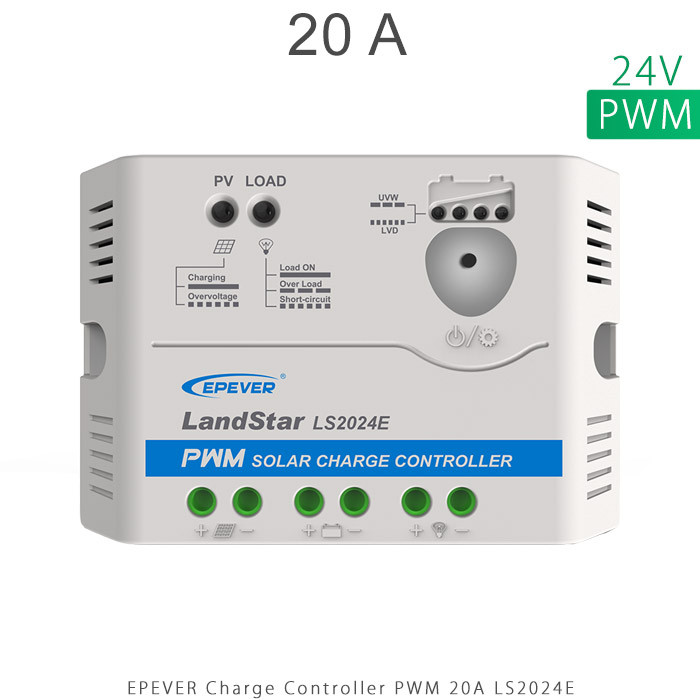 شارژ کنترلر 20 آمپر 24 ولت PWM مدل LS2024E برند EPEVER